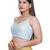 women's net padded back open sleeveless saree blouse
