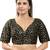 women's dupion silk blend  padded back open elbow-sleeves saree blouse