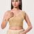 women's embroidery padded back-open sleeveless saree blouse