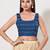 women's brocade padded back open sleeveless saree blouse