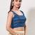 women's brocade padded back open sleeveless saree blouse