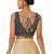 women's velvet padded back open short-sleeves saree blouse