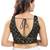 women's velvet padded back open short-sleeves saree blouse