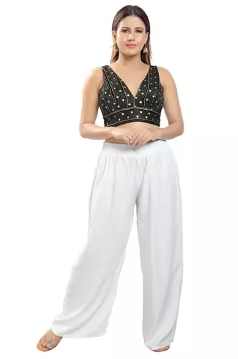 women's velvet padded back open short-sleeves saree blouse