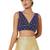 women's velvet padded back open short-sleeves saree blouse