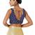 women's velvet padded back open short-sleeves saree blouse