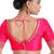 women's mulbury silk blend  padded back open elbow-sleeves saree blouse