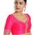 women's mulbury silk blend  padded back open elbow-sleeves saree blouse