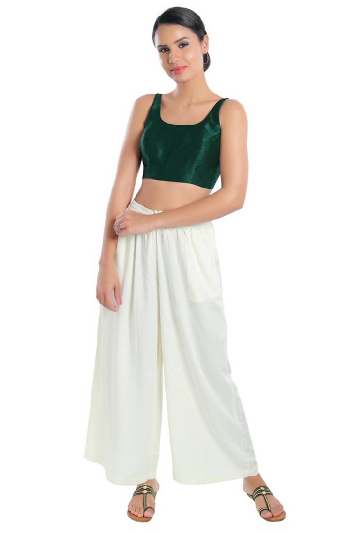 women's dupion silk blend  padded back open sleeveless saree blouse