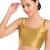 women's dupion silk blend  padded back open sleeveless saree blouse