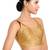 women's dupion silk blend  padded back open sleeveless saree blouse