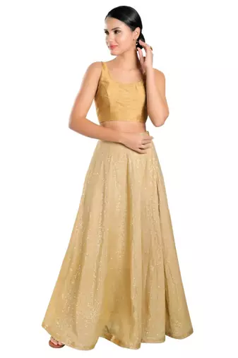 women's dupion silk blend  padded back open sleeveless saree blouse