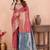 mauve banarasi zari work lichi silk blend traditional saree with blouse