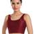 women's dupion silk blend  padded back open sleeveless saree blouse