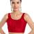 women's dupion silk blend  padded back open sleeveless saree blouse
