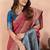mauve banarasi zari work lichi silk blend traditional saree with blouse