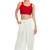 women's dupion silk blend  padded back open sleeveless saree blouse