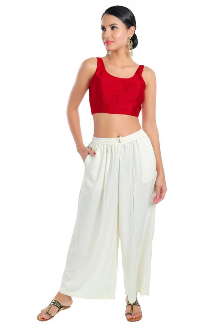 women's dupion silk blend  padded back open sleeveless saree blouse