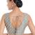 women's jain silk blend  padded back open sleeveless saree blouse