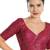 women's silk blend  padded back open elbow-sleeves saree blouse
