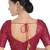 women's silk blend  padded back open elbow-sleeves saree blouse