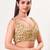 women's satin silk blend  padded back open sleeveless saree blouse