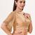 women's net padded back-open half-sleeves saree blouse