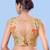 women's computer-work padded back-open elbow-length-sleeves saree blouse