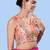 women's computer-work padded back-open elbow-length-sleeves saree blouse