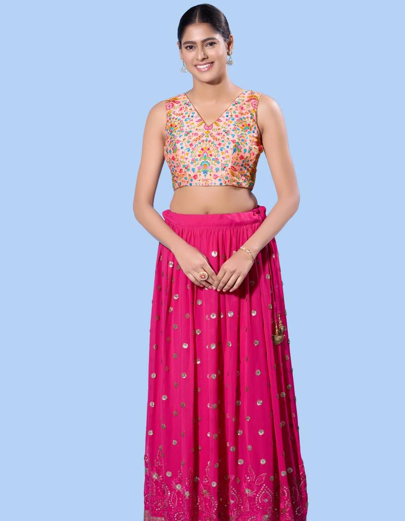 women's computer-work padded back-open elbow-length-sleeves saree blouse