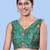 women's computer-work padded back-open elbow-length-sleeves saree blouse