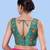 women's computer-work padded back-open elbow-length-sleeves saree blouse