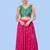 women's computer-work padded back-open elbow-length-sleeves saree blouse