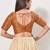 women's tissue padded back open elbow-sleeves saree blouse