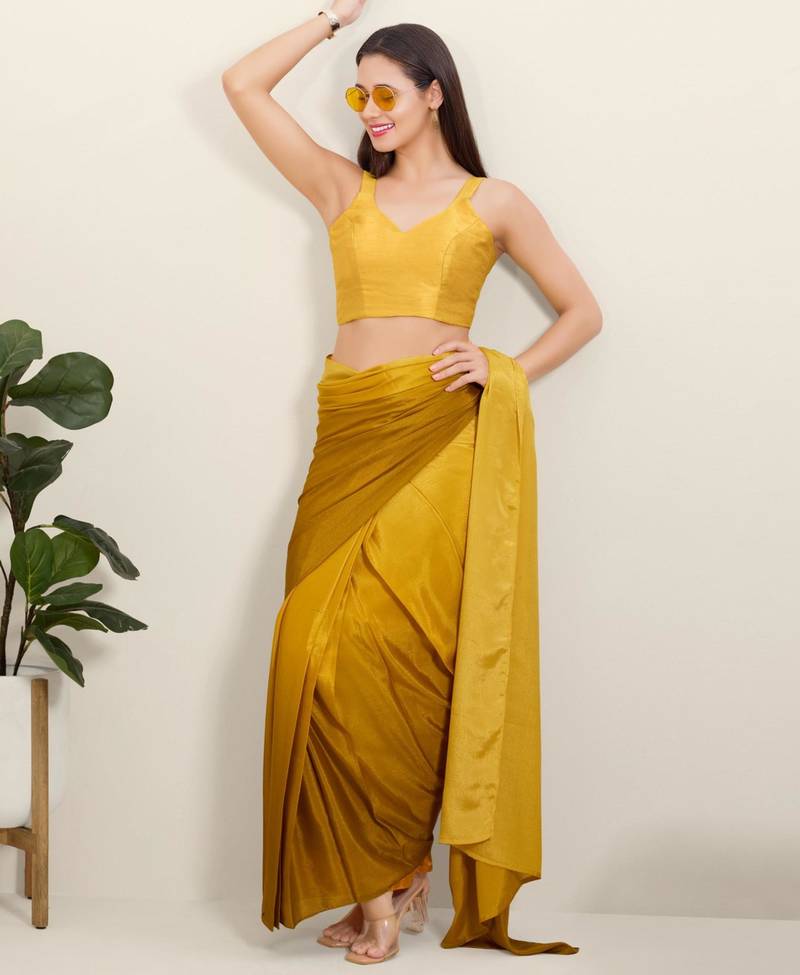 women's mulbury silk blend  padded back open sleeveless saree blouse