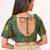 women's brocade padded back open elbow-sleeves saree blouse