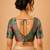 women's brocade padded back open elbow-sleeves saree blouse