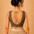 women's brocade padded back open sleeveless saree blouse