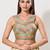 women's brocade padded back open sleeveless saree blouse