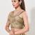 women's brocade padded back open sleeveless saree blouse