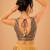 women's brocade padded back open sleeveless saree blouse