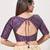 women's brocade padded back open elbow-sleeves saree blouse