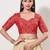 women's brocade padded back open elbow-sleeves saree blouse
