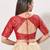 women's brocade padded back open elbow-sleeves saree blouse