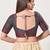 women's brocade padded back open elbow-sleeves saree blouse