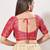 women's brocade padded back open elbow-sleeves saree blouse