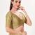 women's brocade padded back open elbow-sleeves saree blouse