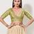 women's brocade padded back open elbow-sleeves saree blouse