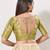 women's brocade padded back open elbow-sleeves saree blouse