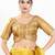 women's brocade padded front open elbow-sleeves saree blouse